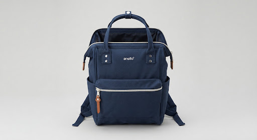 Anello Classic Regular Hinged Backpack Navy — sample product image (illustrative)